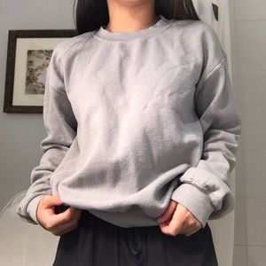 Brandy Melville Tops - BRANDY MELVILLE Greenish Grey Crewneck Brandy Melville Tops - BRANDY MELVILLE Greenish Grey Crewneck